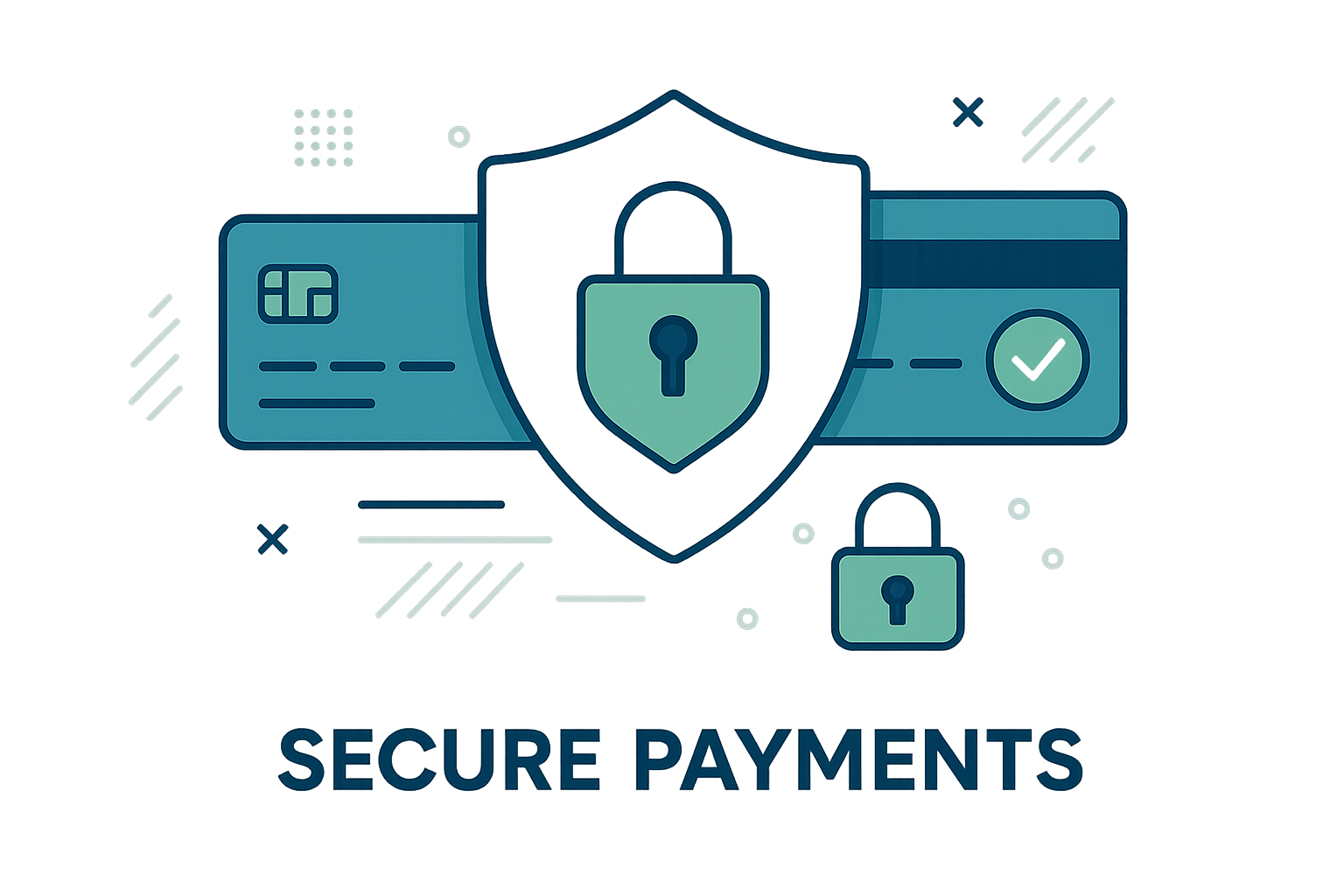 Vector image for Secure payments